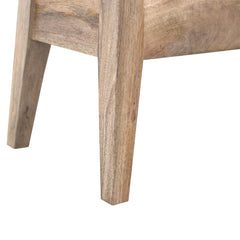DineSeat Solid Wood Lid Up Storage Bench