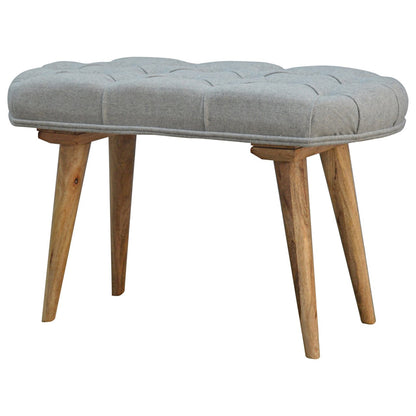 Meal Bench Deep Button Grey Tweed Bench
