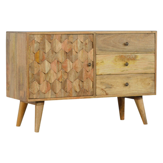 Sleek Sideboard Pineapple Carved Sideboard