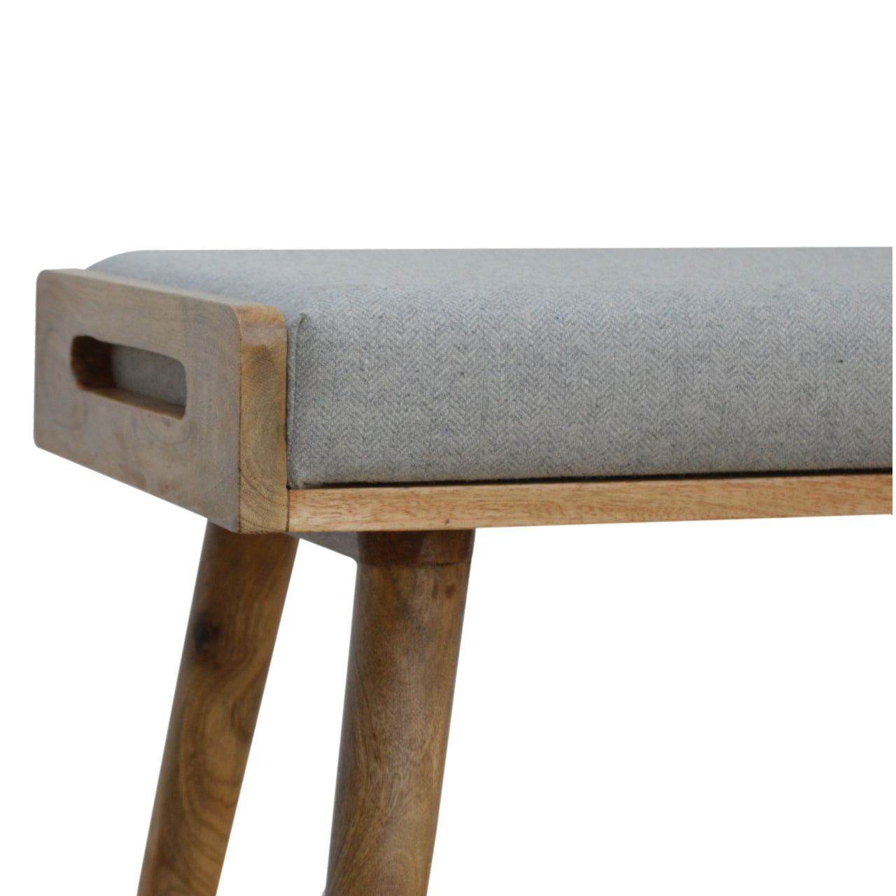 StepSoft Grey Tweed Tray Style Footstool