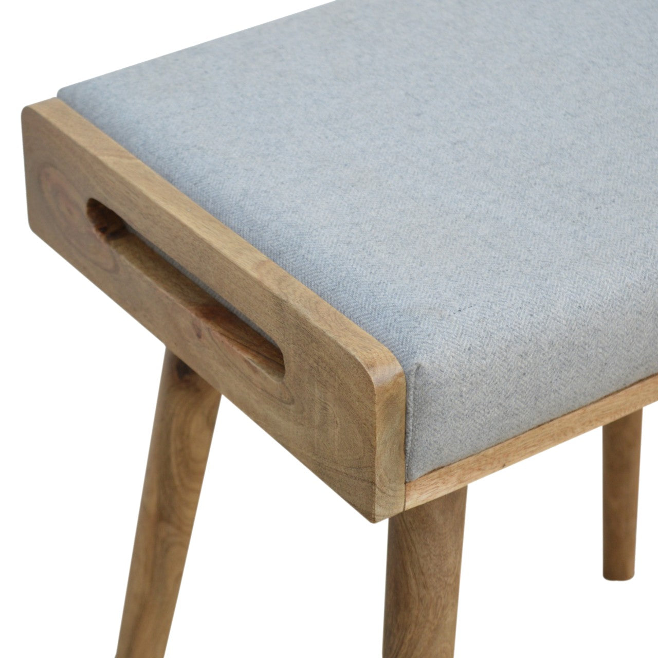 StepSoft Grey Tweed Tray Style Footstool