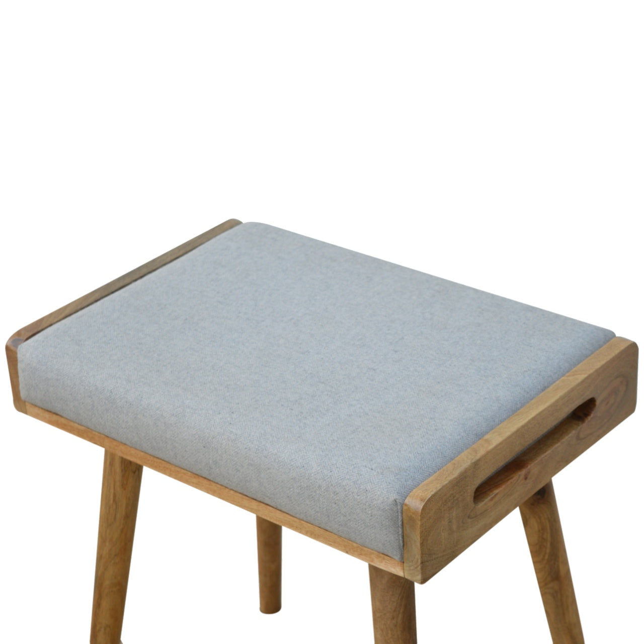 StepSoft Grey Tweed Tray Style Footstool