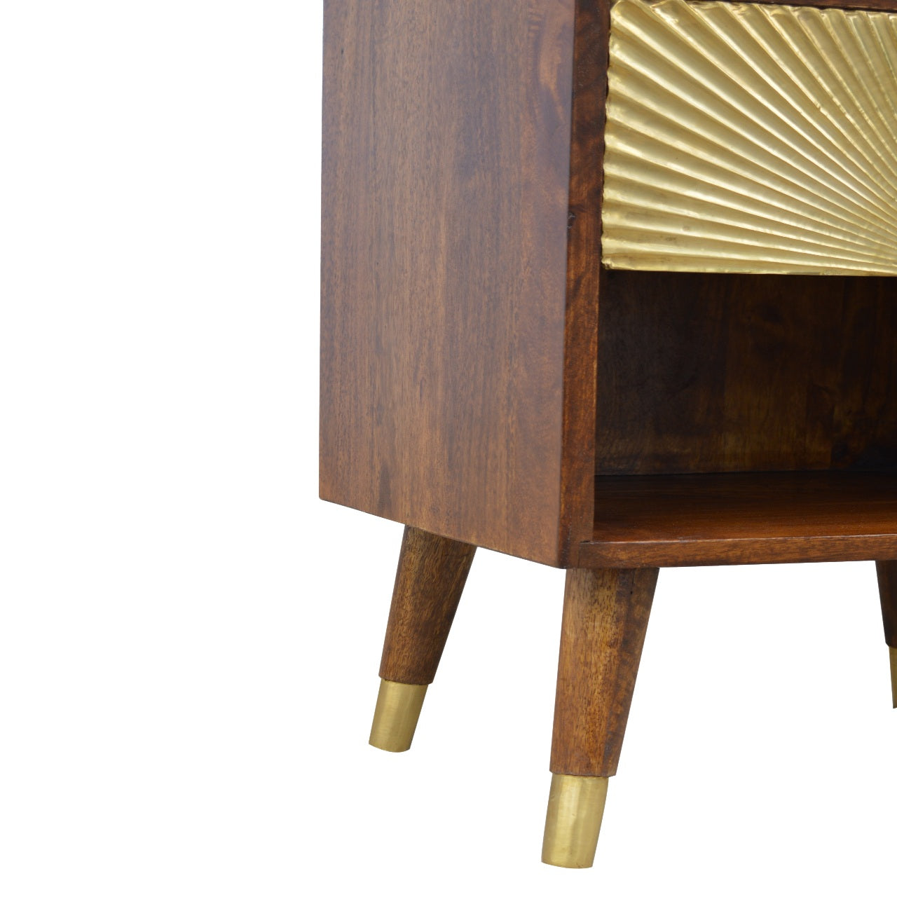 Henry Manila Gold One Drawer Bedside