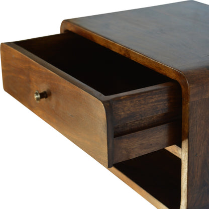 Park Chestnut Curve Floating Bedside
