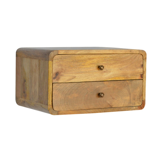Piccadilly Oak-ish 2 Drawer Floating Bedside