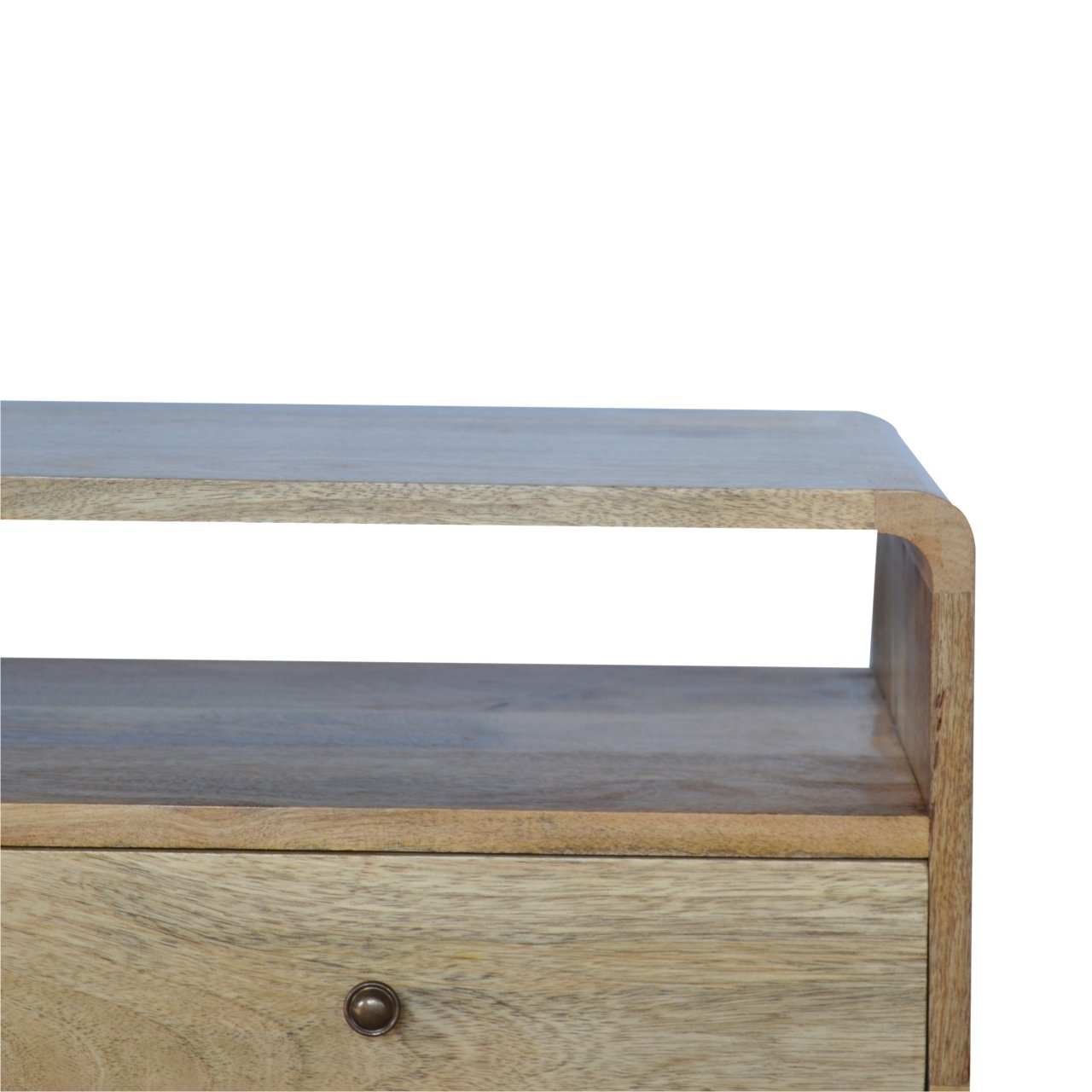 TrendTrove Curved Oak-ish TV Stand - Furniture One Shop