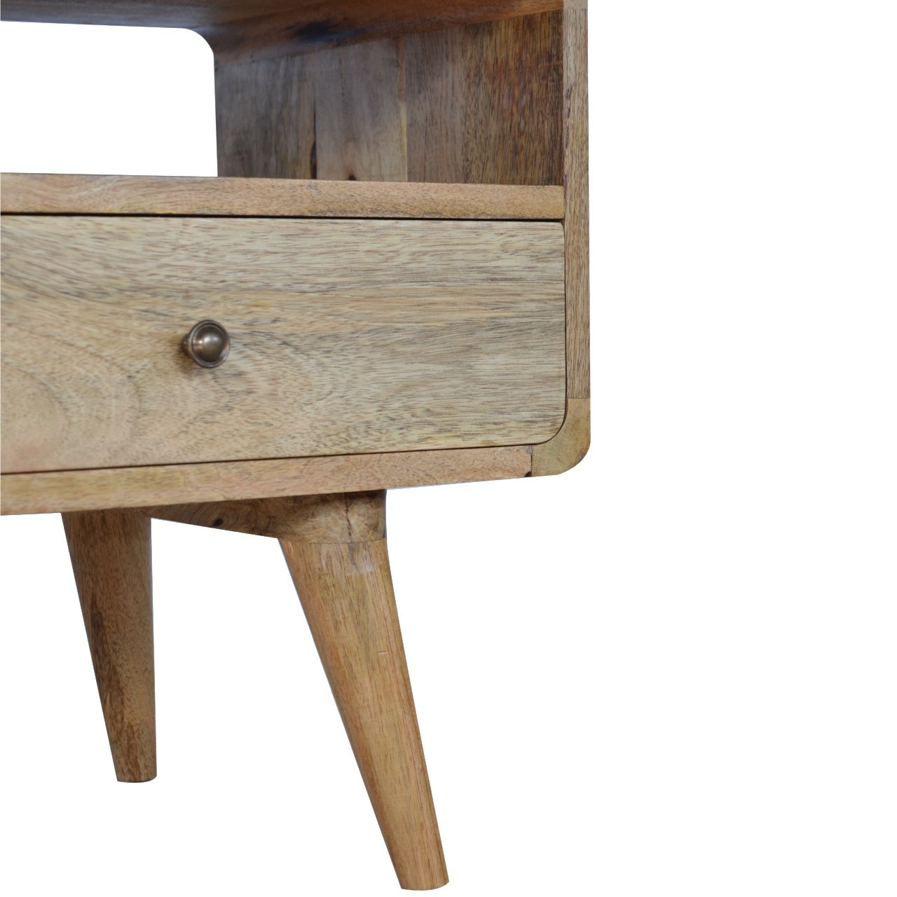 TrendTrove Curved Oak-ish TV Stand - Furniture One Shop