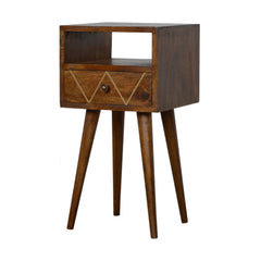Charing Cross Mini Geo Brass Bedside - Furniture One Shop