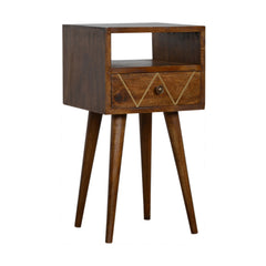 Charing Cross Mini Geo Brass Bedside - Furniture One Shop
