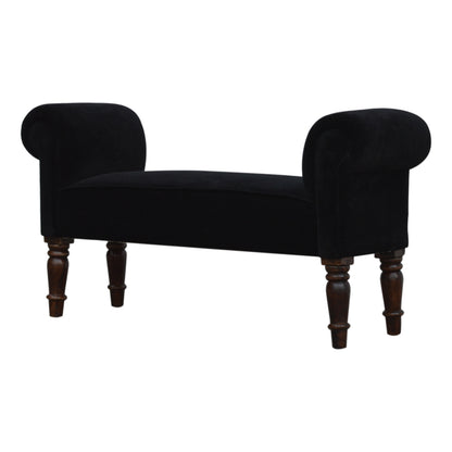 Bistro Bench Black Velvet Bench