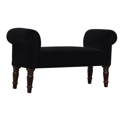 Bistro Bench Black Velvet Bench