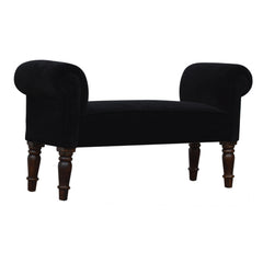 Bistro Bench Black Velvet Bench