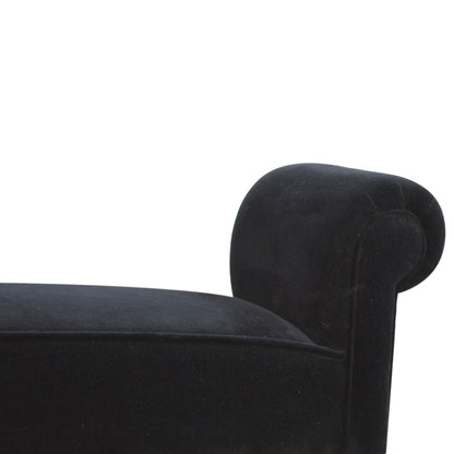 Bistro Bench Black Velvet Bench