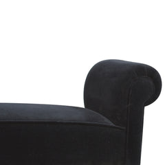Bistro Bench Black Velvet Bench