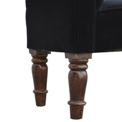 Bistro Bench Black Velvet Bench