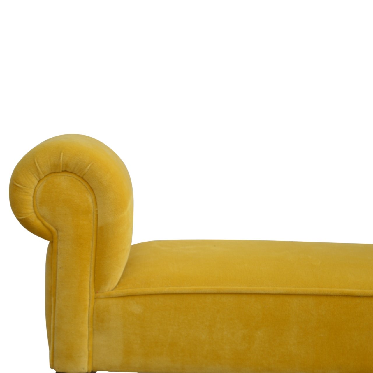 Foodie Seat Mustard Velvet Bench