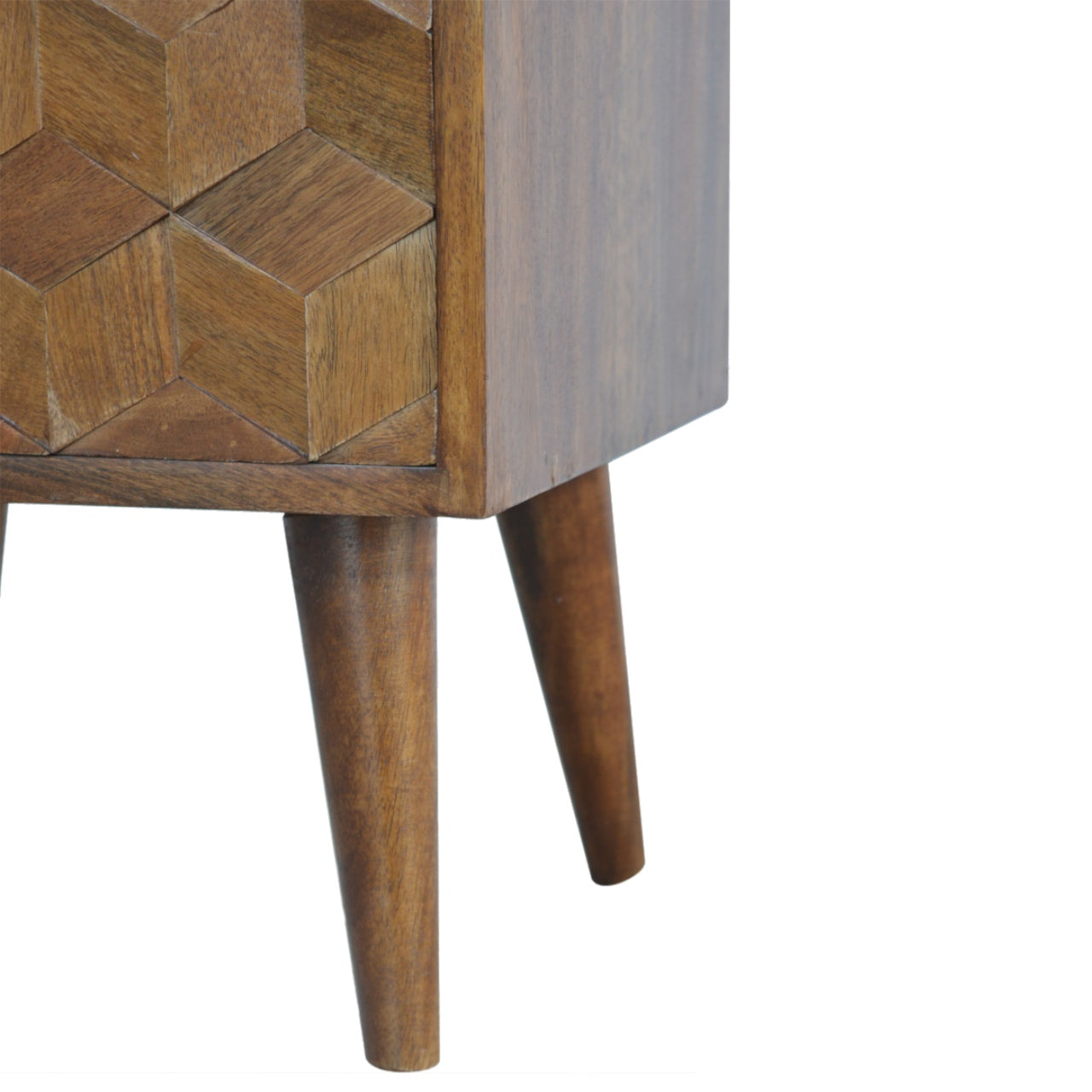 Shaftesbury Chestnut Cube Carved Bedside