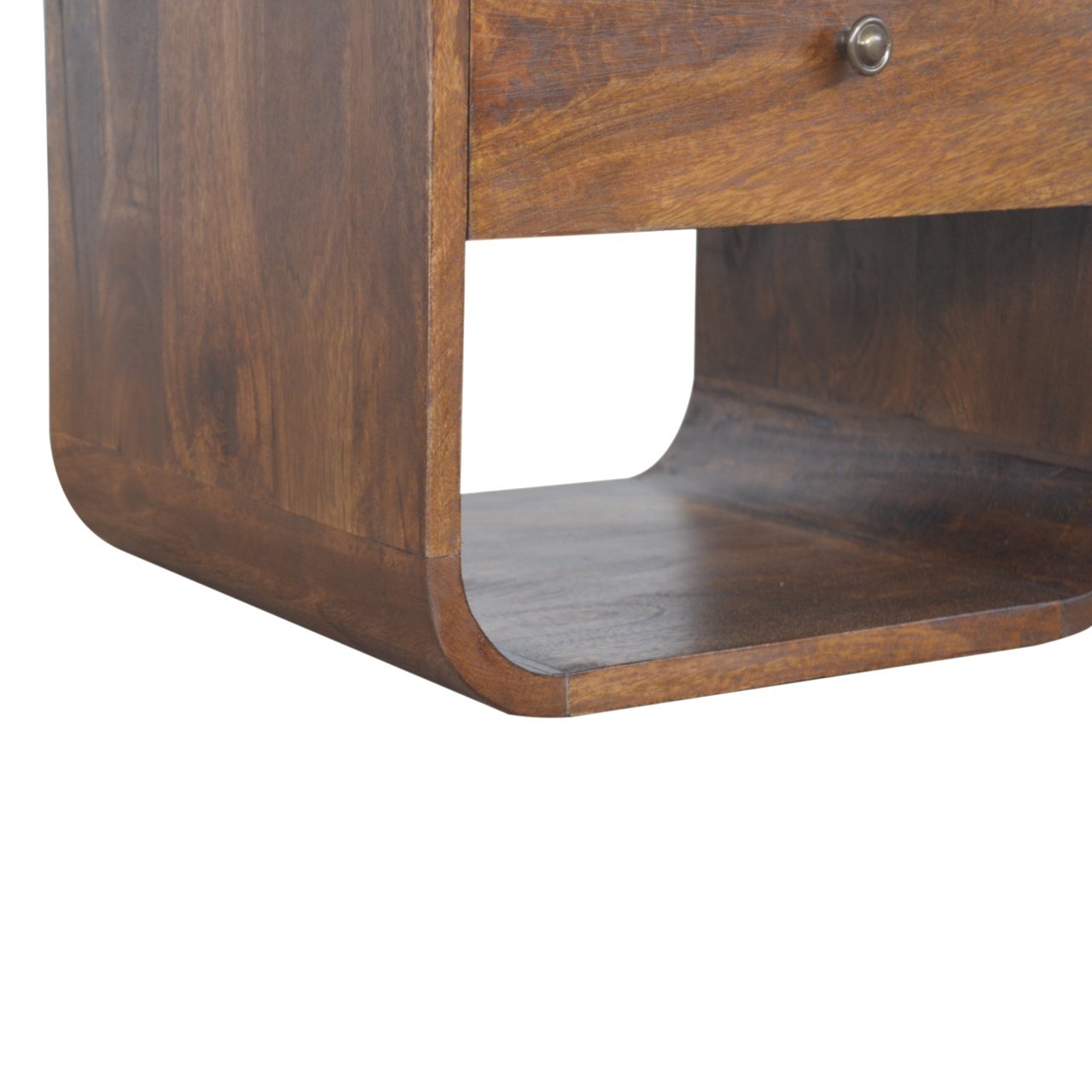 Savile Row Chestnut Curved Edge Bedside