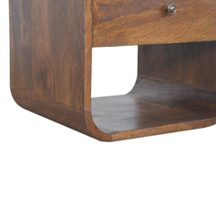 Savile Row Chestnut Curved Edge Bedside