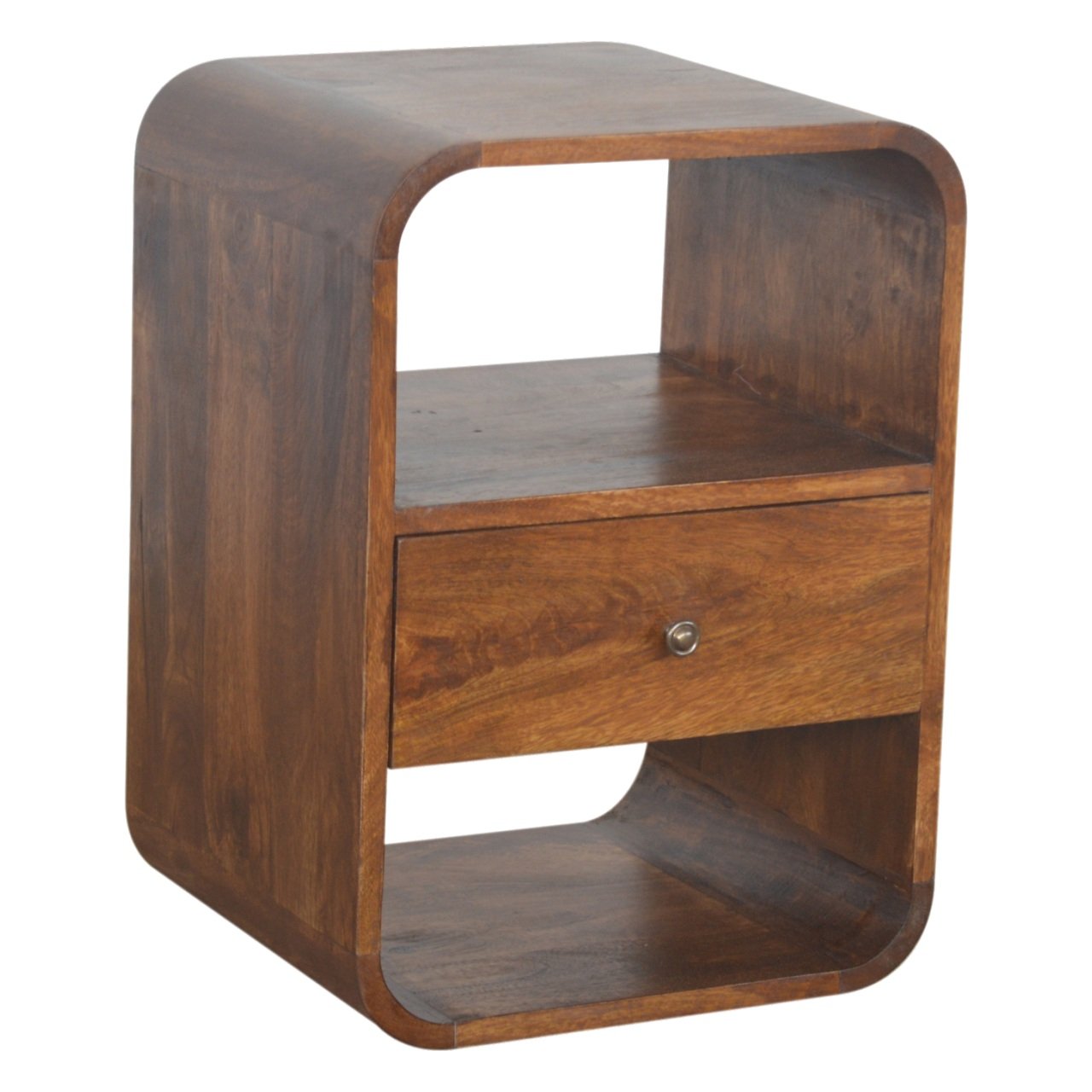 Savile Row Chestnut Curved Edge Bedside