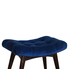 Bite Bench Royal Blue Cotton Velvet Bench