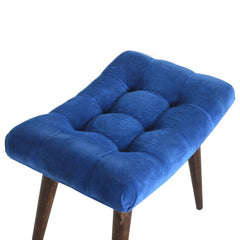 Bite Bench Royal Blue Cotton Velvet Bench