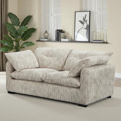 Quetta Grey/Silver Fabric 2 Seater Sofa