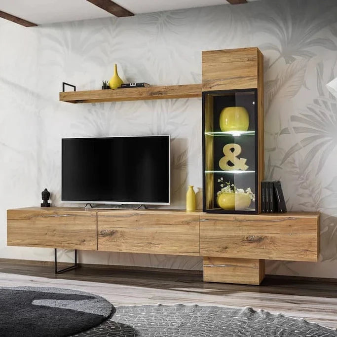 Rise Wooden TV Entertainment Unit in Oak Flagstaff