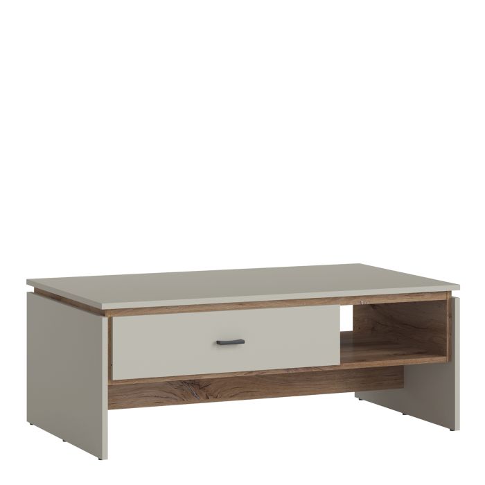 Rivero 1 Drawer Coffee Table in Grey and Oak - UK