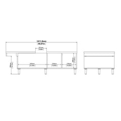 Rome Coffee Table with sliding top in Jackson Hickory Oak with Matt Black - UK - Furniture One Shop