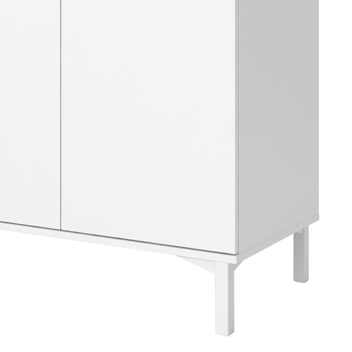 Roomers Sideboard 3 Drawers 3 Doors in White and Oak - UK