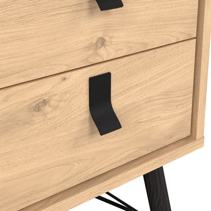 Ry Bedside Cabinet 2 Drawer in Jackson Hickory Oak - UK