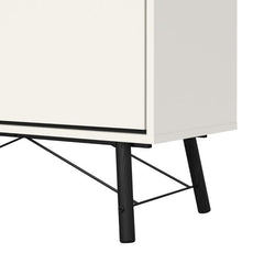 Ry China cabinet 1 door + 1 glass door + 1 drawer in Matt White - UK