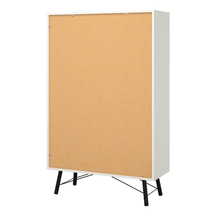 Ry China cabinet 1 door + 1 glass door + 1 drawer in Matt White - UK