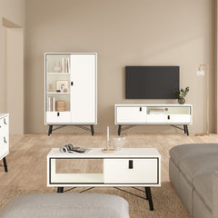 Ry Coffee table with 1 drawer in Matt White - UK