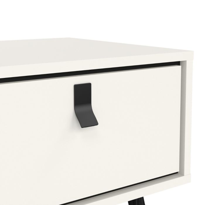 Ry Coffee table with 1 drawer in Matt White - UK