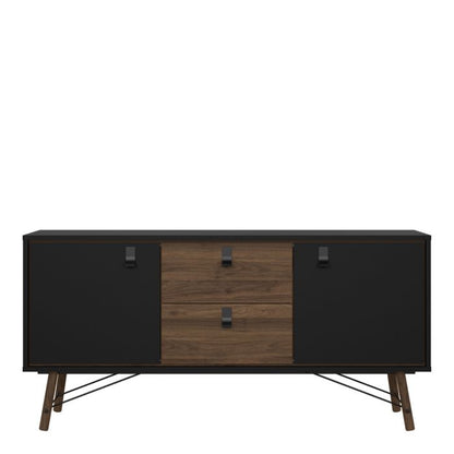 Ry Sideboard 2 doors + 2 drawers in Matt Black Walnut - UK