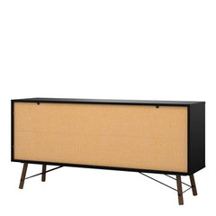 Ry Sideboard 2 doors + 2 drawers in Matt Black Walnut - UK - Furniture One Shop