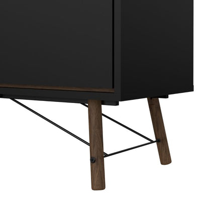 Ry Sideboard 2 doors + 2 drawers in Matt Black Walnut - UK