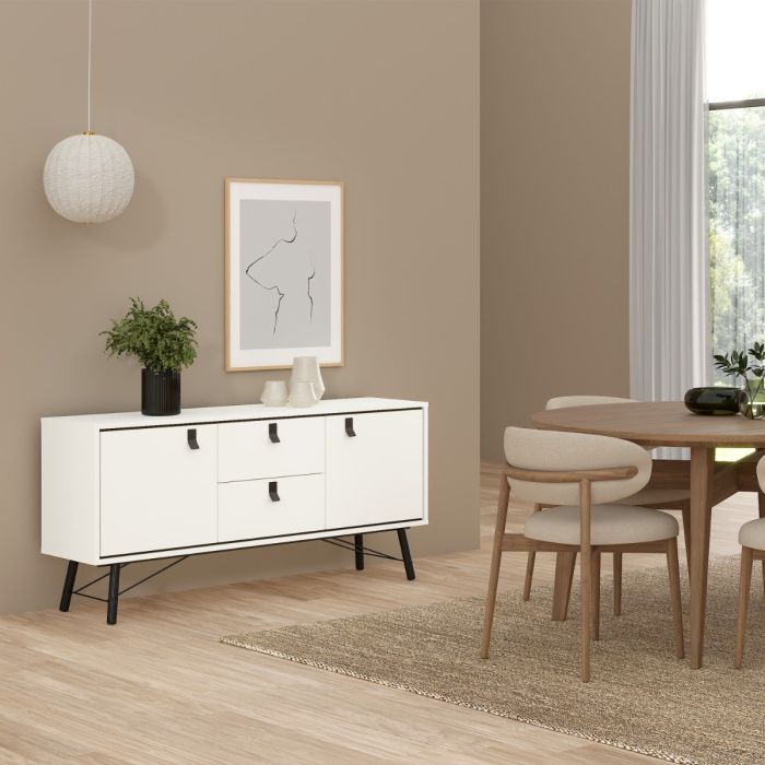 Ry Sideboard 2 doors + 2 drawers in Matt White - UK