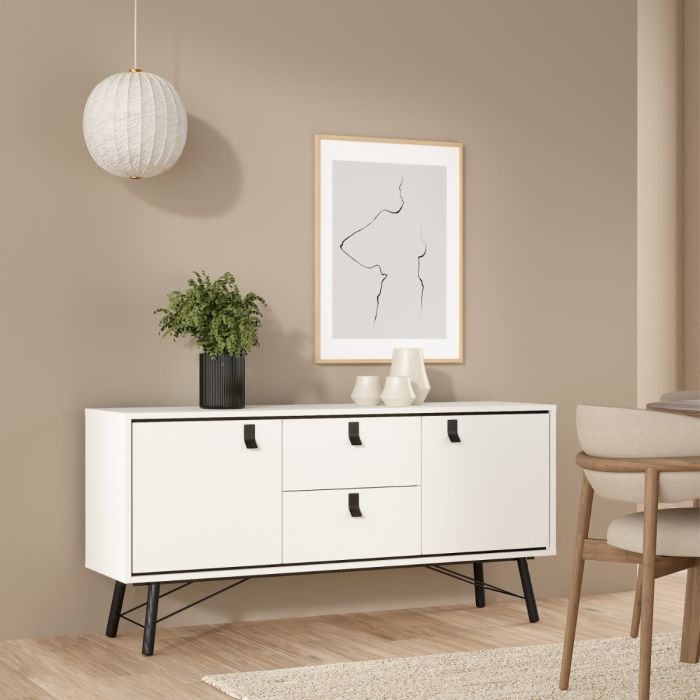 Ry Sideboard 2 doors + 2 drawers in Matt White - UK