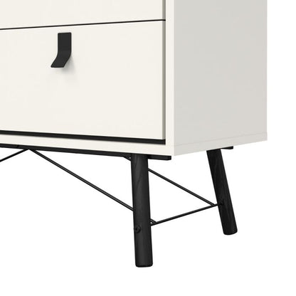 Ry Sideboard with 1 door + 2 drawers in Matt White - UK