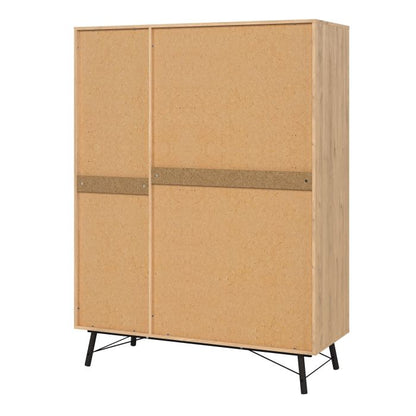 Ry Wardrobe 3 Doors + 3 Drawers in Jackson Hickory Oak - UK