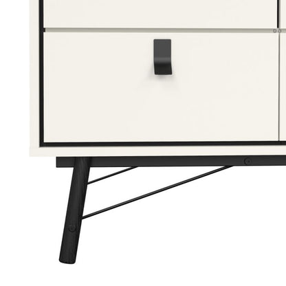 Ry Wardrobe 3 doors + 3 drawers in Matt White - UK