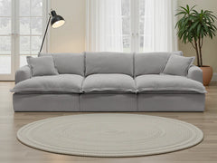 Santa Barbara Modular 3 Seater Sofa In Grey with Footstool