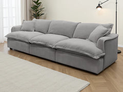 Santa Barbara Modular 3 Seater Sofa In Grey with Footstool