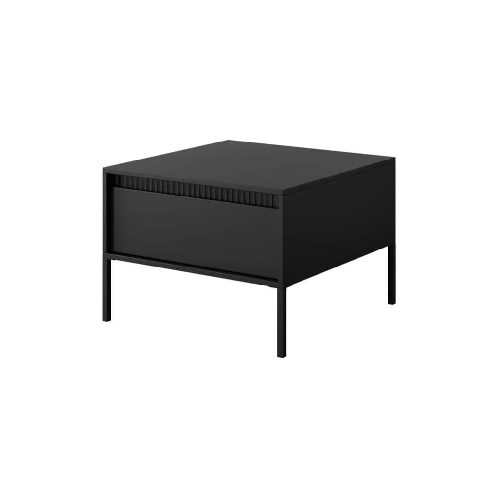 Senne Wooden Coffee Table in Black - 68cm