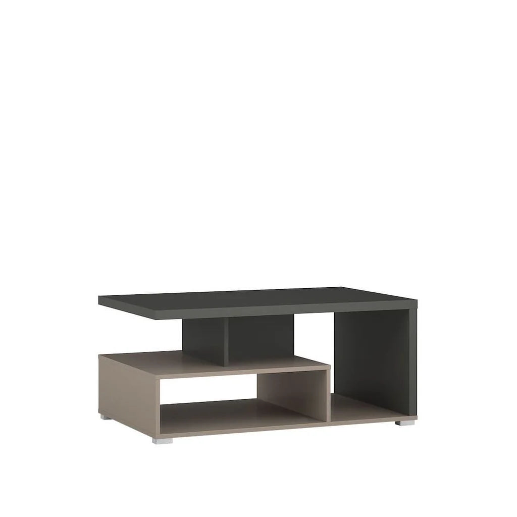 Serio Wooden Coffee Table in Congo and Anthracite and Black - 100cm