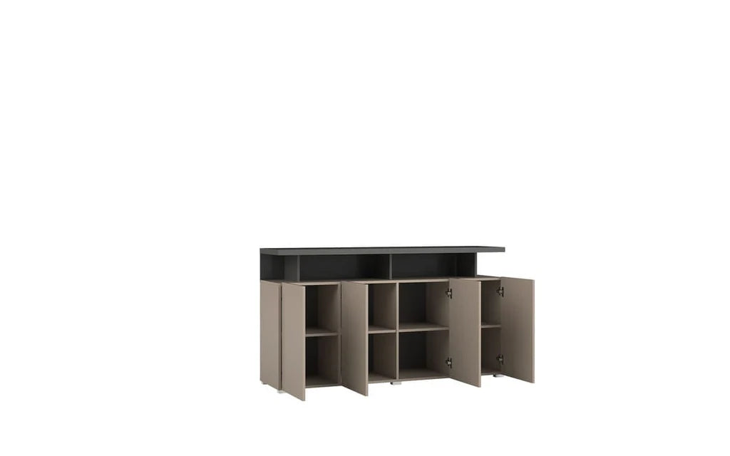 Serio Wooden 4 Doors Sideboard in Congo