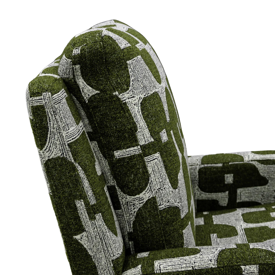 Seville Electric Fabric Reclining Chair With USB In Green And White - Furniture One Shop